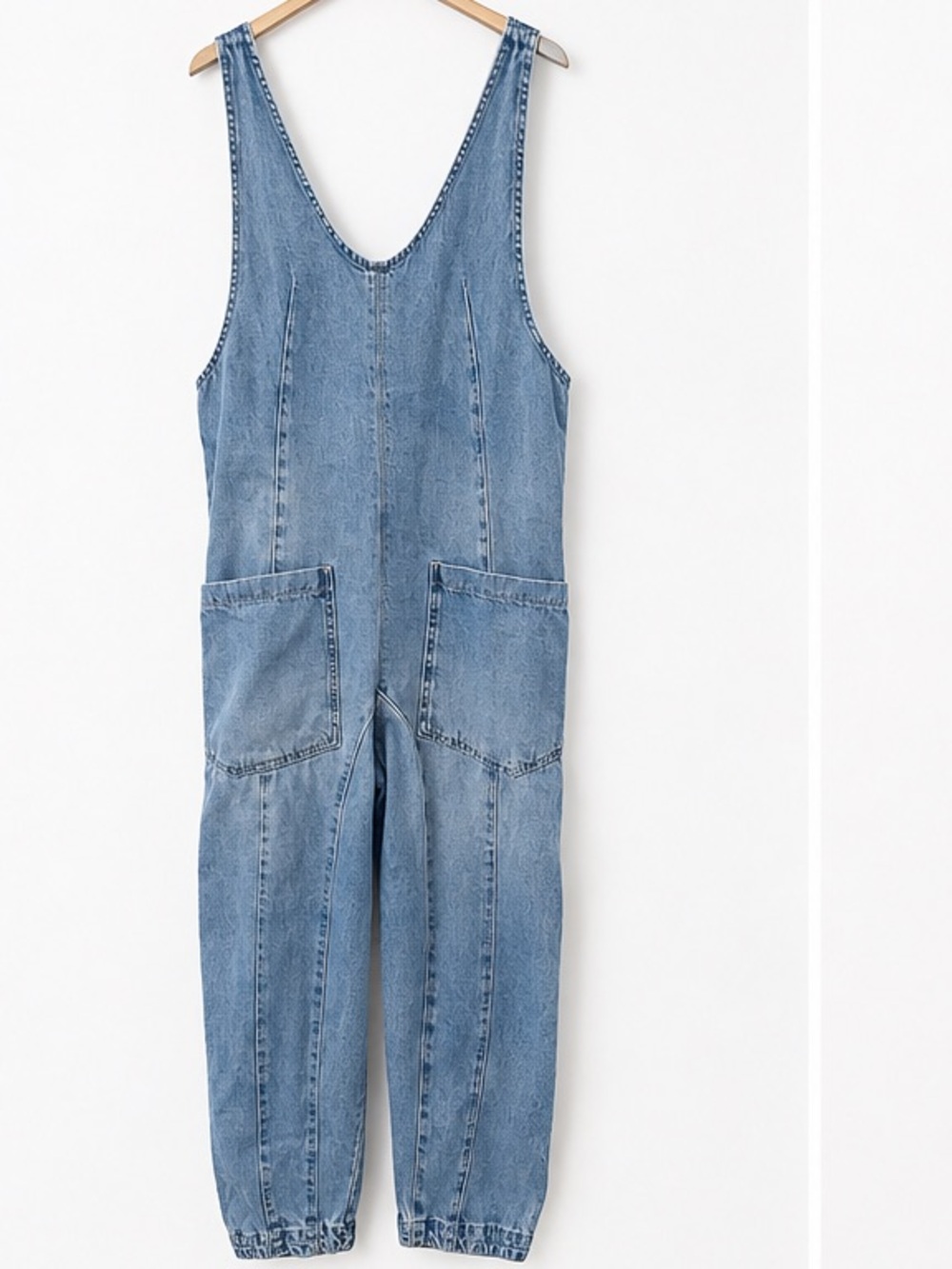 We The Free High Roller Jumpsuit Light Blue Denim Overalls
